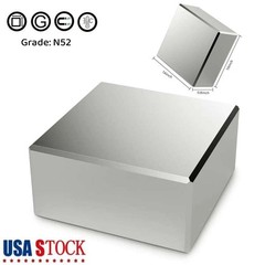 2Pcs Block Neodymium Magnets 40x40x20mm Super Strong Large Magnet Rare Earth N52