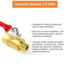 5PCS 1/8 Inch Brass Mini Ball Valve, Shut Off Valve, 1/8 Inch Male x Female NPT