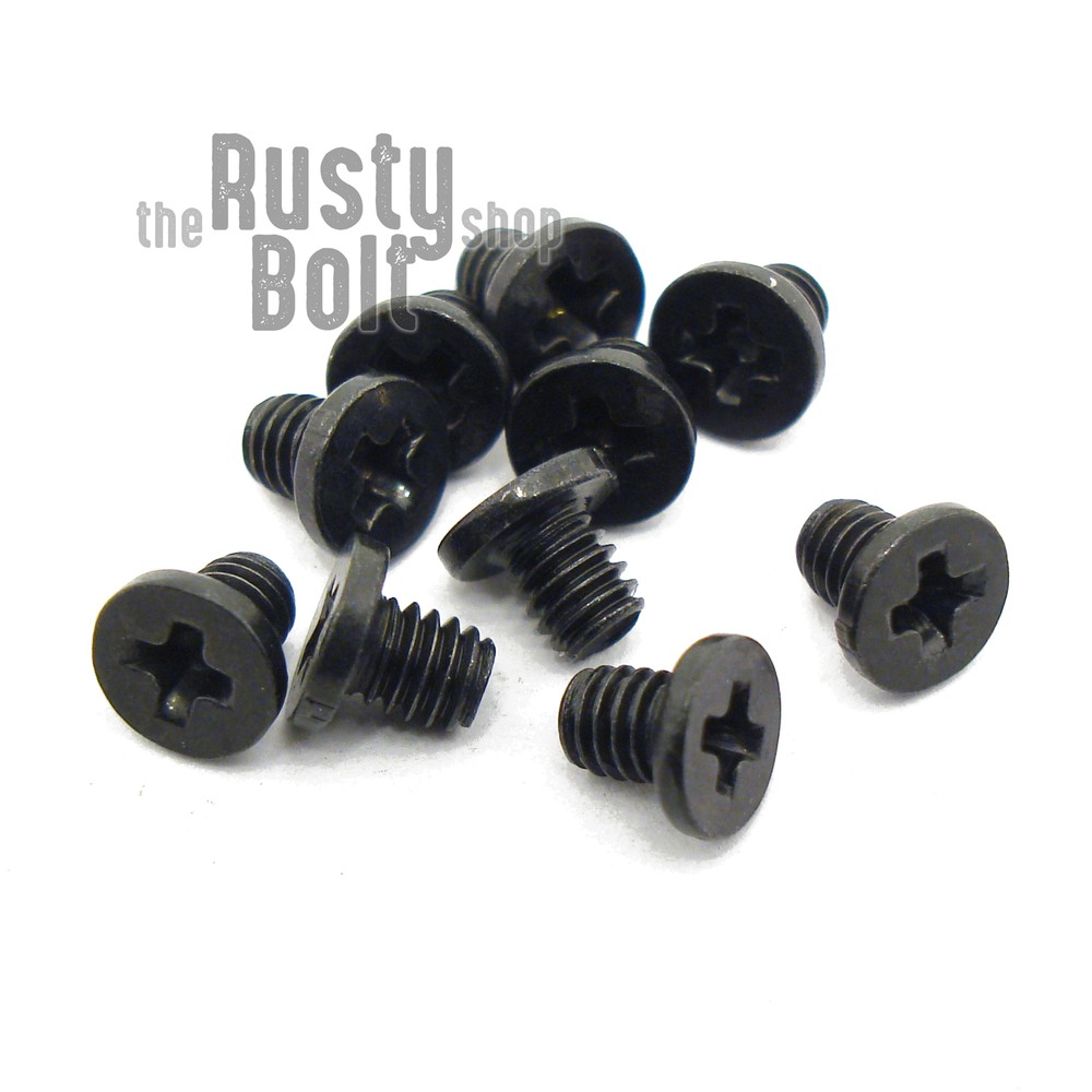 M2.5 x 3mm, Phillips Wafer Flat Head Screws, Black, Computer, Laptop, Machine