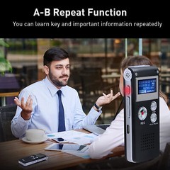 Digital Voice Recorder Dictaphone Mp3 Mini Pocket Audio Recorder Mic Lecture US