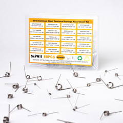80PCS Torsion Spring Assortment Kit, 20 Sizes 60/90/120/180 Degree Stainless Ste