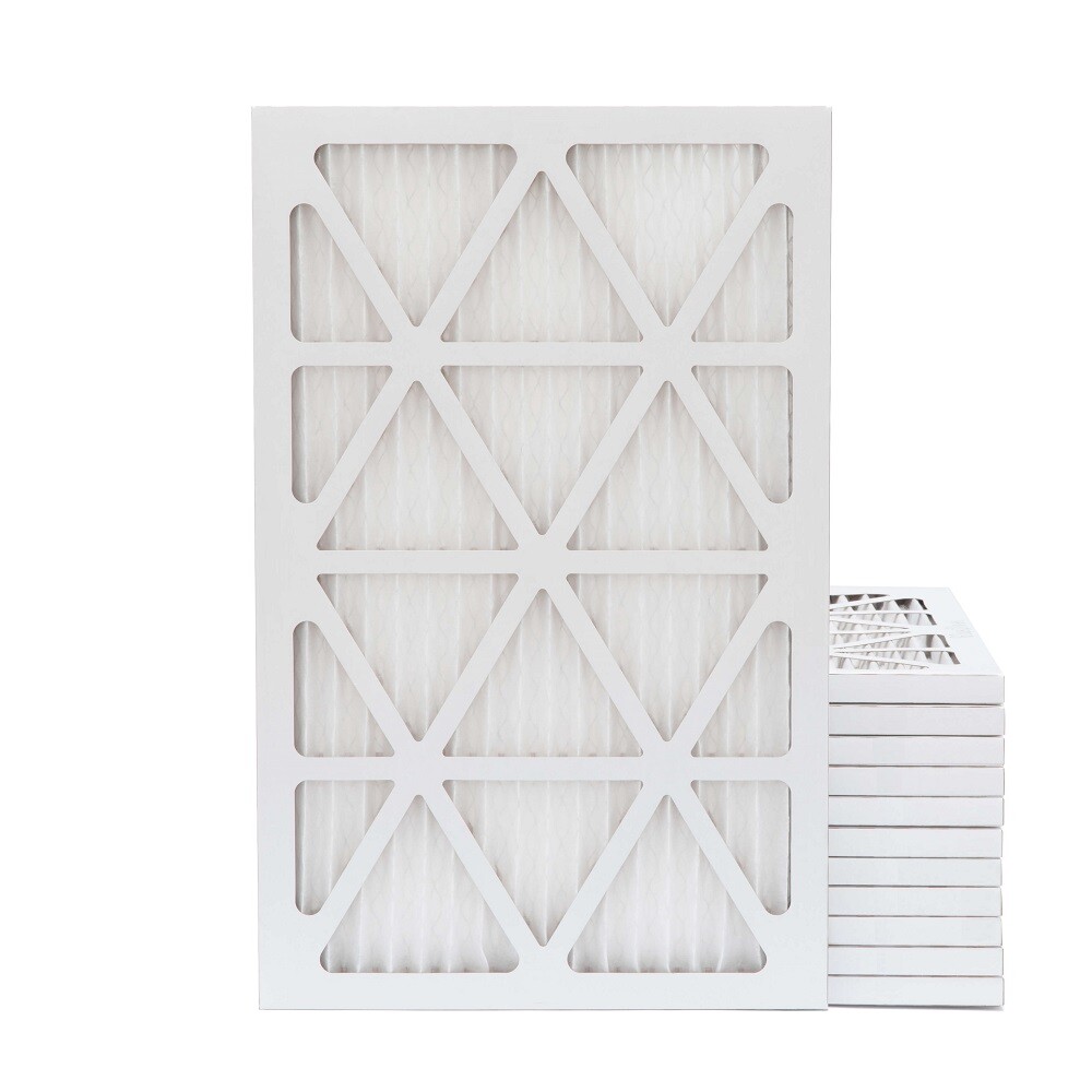 16X25X1 MERV 13 Pleated AC Furnace Air Filters. 12 Pack