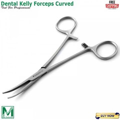 Surgical Hemostat Curved Kelly Locking Clamp Forceps 5.5” Artery Tooth Forceps