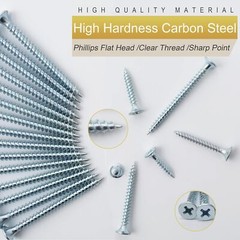 209-Piece Wood Screws Assortment Kit with Phillips Drive and Various Sizes
