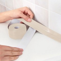 Beige Caulk Tape Self Adhesive Caulking Strip Waterproof Peel & Stick Seal Toile
