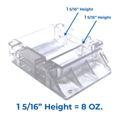 HOPPER BOTTOM (UNGROOVED) 8 OZ CLEAR FOR HOLLYMATIC SUPER 54