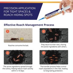 Roach Gel Bait Indoor and Outdoor Cockroach Killer Repellents for German Cock…