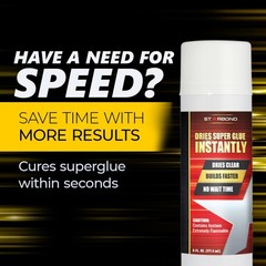 Starbond CA Glue Accelerator (6 Ounce) – Instantly Dries Super Glue