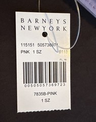 Barney’s New York Pink Leather Card Holder Keychain Great Gift NEW