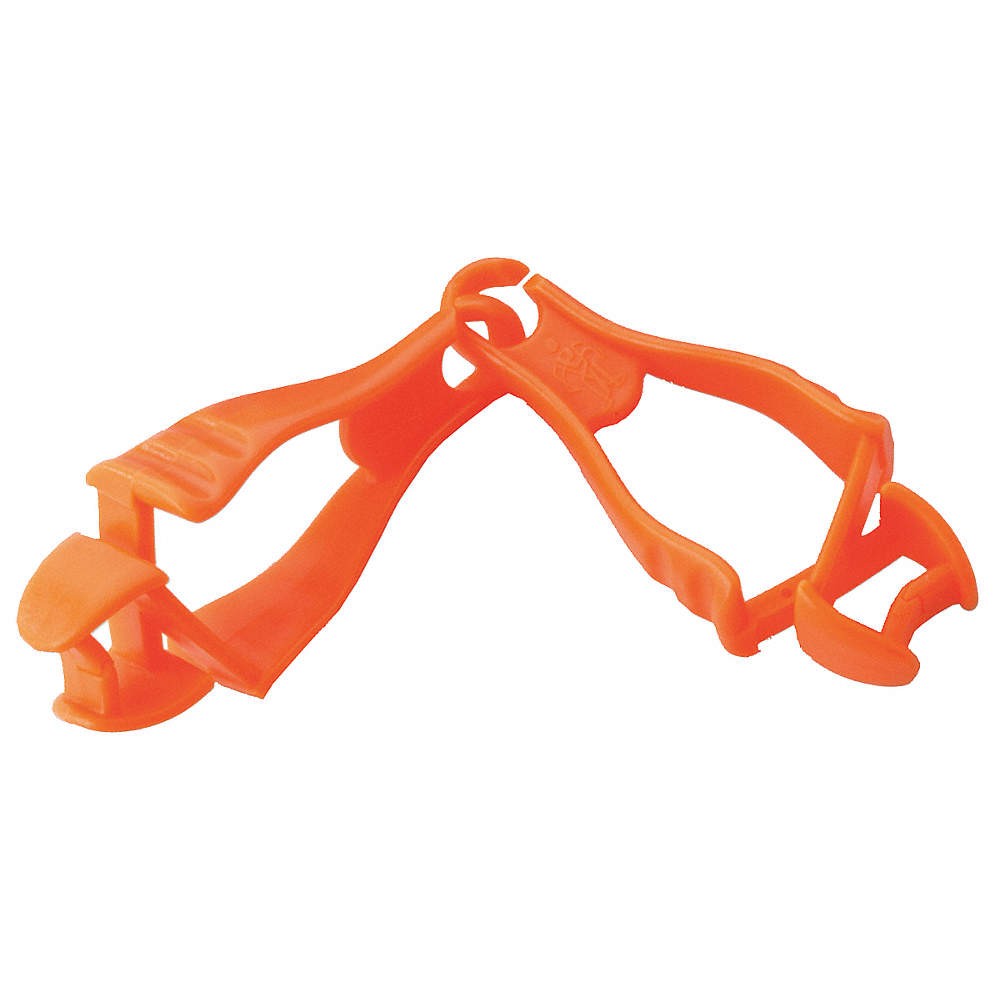 ERGODYNE Glove Clip,Hi Vis Orange 16N694 PK 6