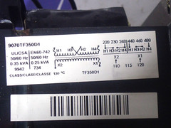 New Square D 9070TF350D1 0.35 KVA Single Phase 240/480-110/120V Transformer T515