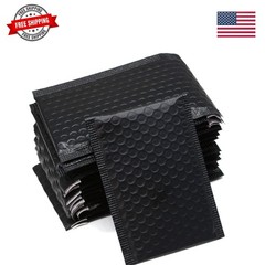 25 Pack 4×6 Inches Small Black Poly Bubble Lined Mailers Padded Shipping Enve…