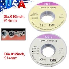 Dental Ortodoncia NITI Abierto Bobina de resorte Dia. 012/010*030 pulgadas 3Pies