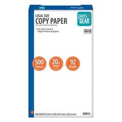 Copy Paper, 8.5″ x 14″, Legal Size, 92 Bright, White, 20 lb.,1 Ream (500 Sheets)