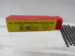 Lot of 10 No.1 Screw Extractors Sand Blasted Use 5/64″ Drill Tool M9001 GCr15