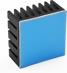 Aluminum Heatsink 20mm x 20mm Kit with Adhesive Tape for Electronics Cooling