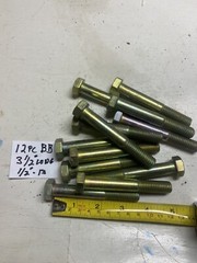 12 Pc 1/2″-13 – 3-1/2” Long Hex Head Bolts Screws New Old Stock