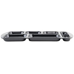 Get G.E.T. 6 Compartment School Cafeteria Tray Right Handed 10 X 15 Black 4