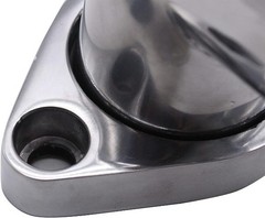 15° Swivel Water Neck Fits Polished Aluminum Thermostat Housing Color: silver