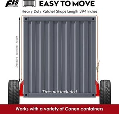 2Pack Shipping Container Wheels 6-Lug Wheels Kit, Shipping Container Accessories