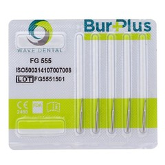 Wave Dental Surgical Burs 25mm Carbide Bur Friction Grip FG Straight Fissure 557