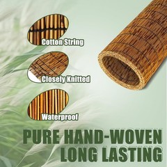 Bamboo Screen Fencing 4FT x 16.4FT Natural Reed Screen Panels for Garden Fence