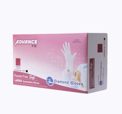 1000 Small Latex Examination Gloves Advance IF62 – Powder-Free, Textured, White