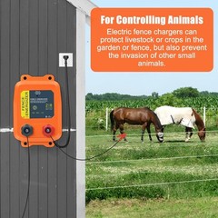 Electric Fence Charger PE2 0.10 Joule, 2-Mile/ 8 Acres Plug in Electric Fence Ch