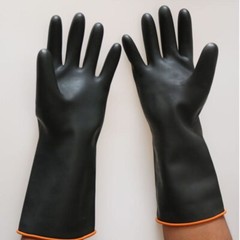 Black Rubber Acid Alkali Resistant Chemical Industry Labor Protective Glove