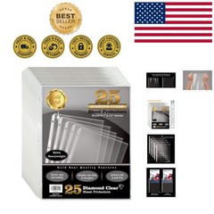 Archival Safe 25 Pack Heavyweight Clear Sheet Protectors – 4 mil, 3-Hole Punched