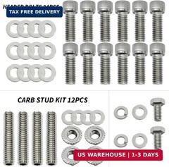 211 Pcs Oil Pan Bolts Stainless Steel Kit Compatible with Chevy SBC 265 283 302