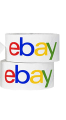 1 NEW roll EBAY Packaging Tape – Color Logo 2″ x 75 yards Sbx