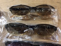 ASSORTED BOX OF SUNGLASSES SUN GLASSES SET OF 8 GLASS COLORED SMALL LENS