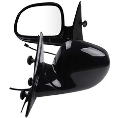 Pair Black Smooth Glass Side Mirrors 1994-1997 Chevy S10 Manual Fold Non-Heated