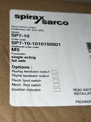 SPIRAX SARCO SP7-10-1010150001 Smart Positioner 4-20MA Single Acting Fail Safe