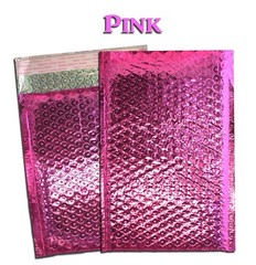 6×10 Pink Metallic, Bronze Gold METALLIC BUBBLE MAILERS, Padded Envelope Pack
