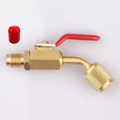 3PCS Brass Air Conditioning Shut Valve Accessories Part For AC Charging Hoses