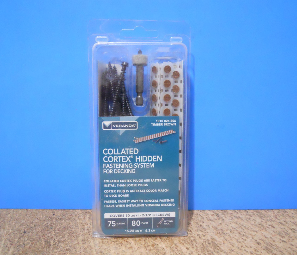 Collated Cortex Hidden Fastening System Veranda Decking 2-1/2 In. Timber Brown