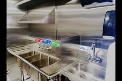 Hand Wash Only Sign – Peel & Stick Label for Commercial Kitchen, Restaurant Use,