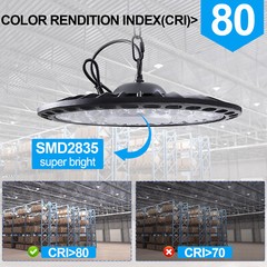 10 Pack 500W UFO LED High Bay Light Shop Industrial Commercial Factory Warehouse