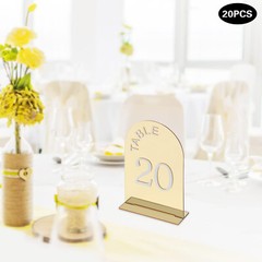 20 Pcs Wedding Table Numbers Mirror Acrylic Table Number Table Sign Numbers