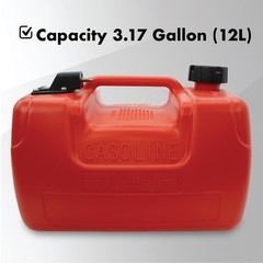 Portable 12L Marine Tank W/ Connector Fuel Tank Outboard Boat Motor