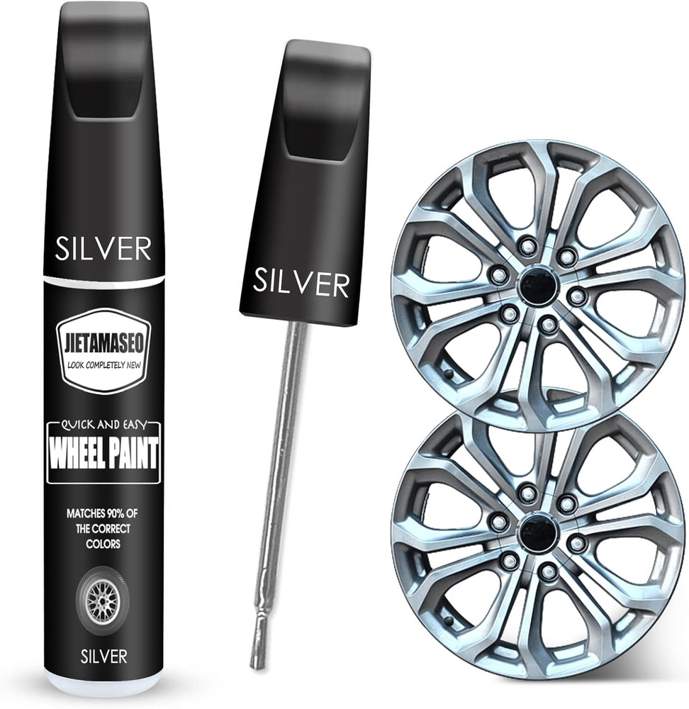 Silver Rim Touch up Paint – Wheel Repair Kit Curb Rash, Quick and Easy Wheel Scr