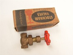 Stockham USA Bronze Globe Valve Needle Type Stem 1/8″ NPT Part# B-64 200 PSI