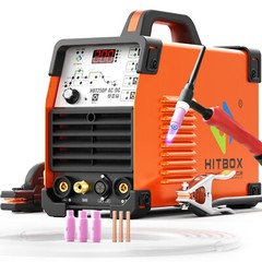 HITBOX 200A 6 IN1 AC/DC TIG Aluminum Welder with Remote Control Foot Pedal,220V