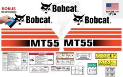 Fits Bobcat MT55 Decal Kit Skid Steer / safety decals 3M VINYL / FREE SHIPPING