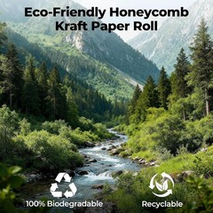 Honeycomb Packing Paper Eco-friendly 12×200 Honeycomb Cushioning Wrap Roll for