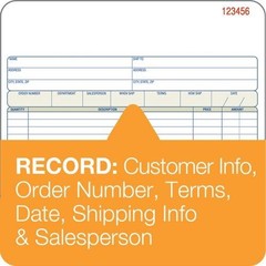 ABFDC8100 Sales Order Book, Carbonless, 2-Part, 50 ST/BK
