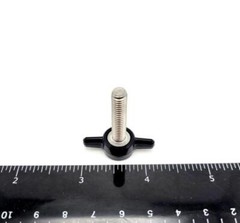 M6 x 25mm Clamping Thumb Screw Bolts with Black Butterfly Tee Wing Knob 4 Pack