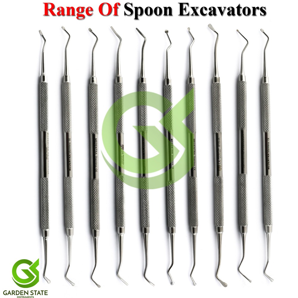 Dental Excavator Spoon Shape Restorative Composite Cavity Carious Decay Removal